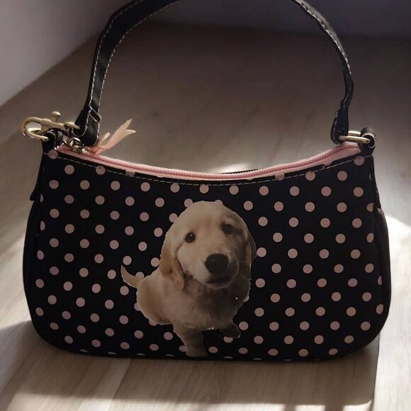 Girls "Hobo" Purse with Golden Retriever Picture - Picture 1 of 14